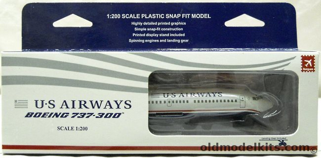 Hogan 1/200 US Airways Boeing 737-300 - (737300), 2179G plastic model kit